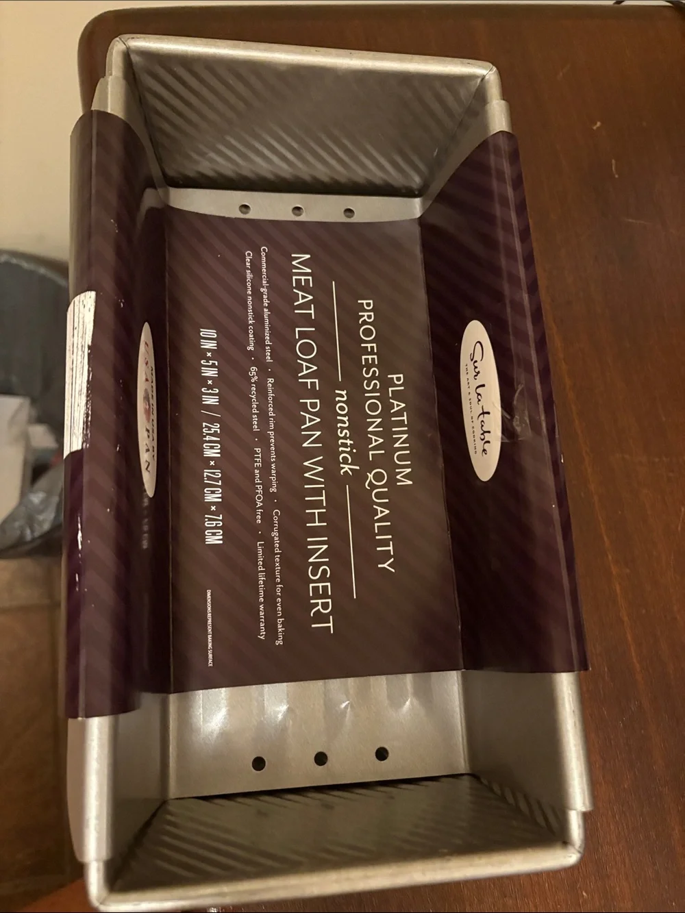 Sur La Table Platinum Professional Meat Loaf Pan With Insert